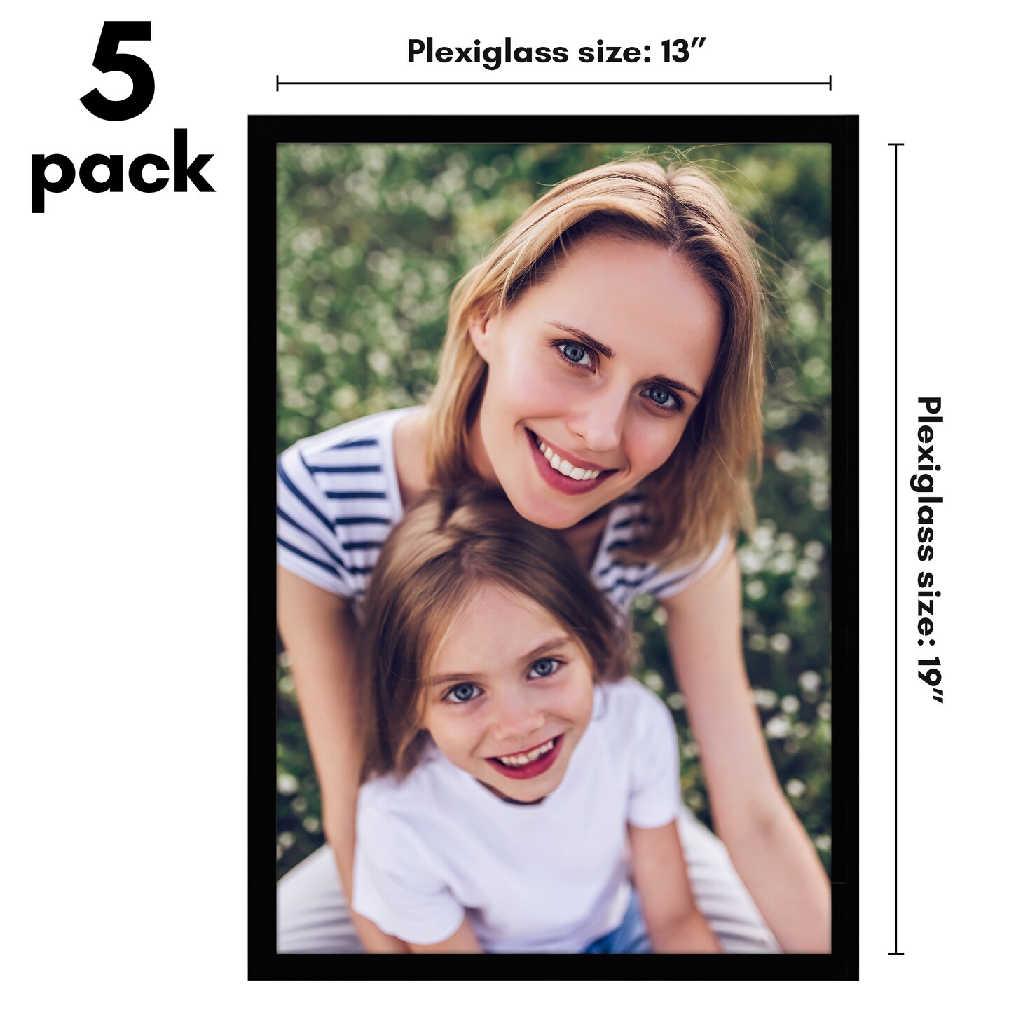 Americanflat 5 Pack of Picture Frames - Plexiglass Cover