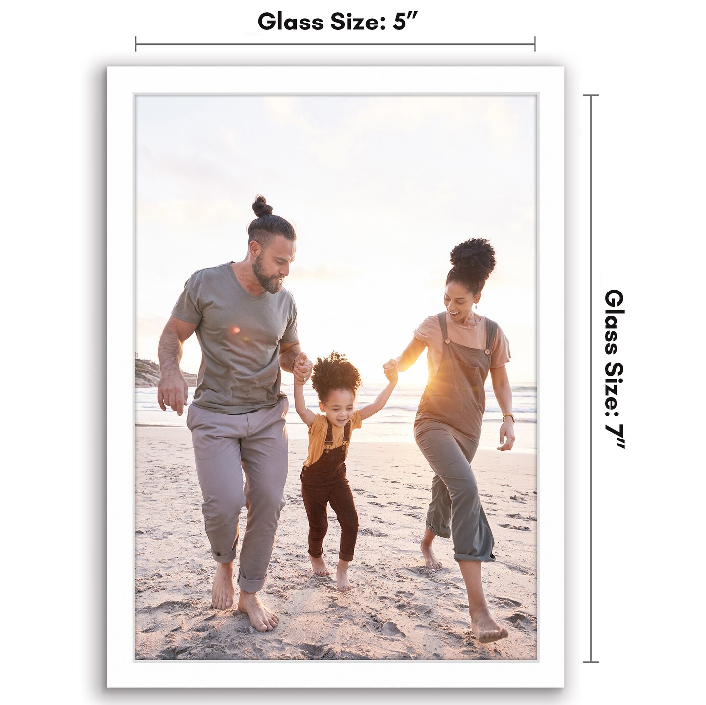 Americanflat Picture Frame - Modern Design, Shatter-Resistant Glass, Dual Sawtooth Hangers, Ideal for Home and Office Decor