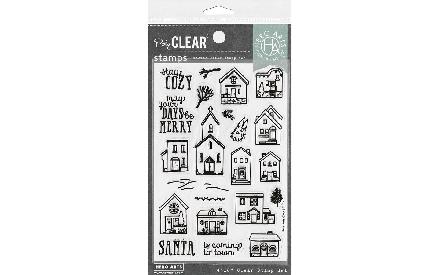 Hero Arts Stamp &#x26; Die Combo Cozy Town Clear