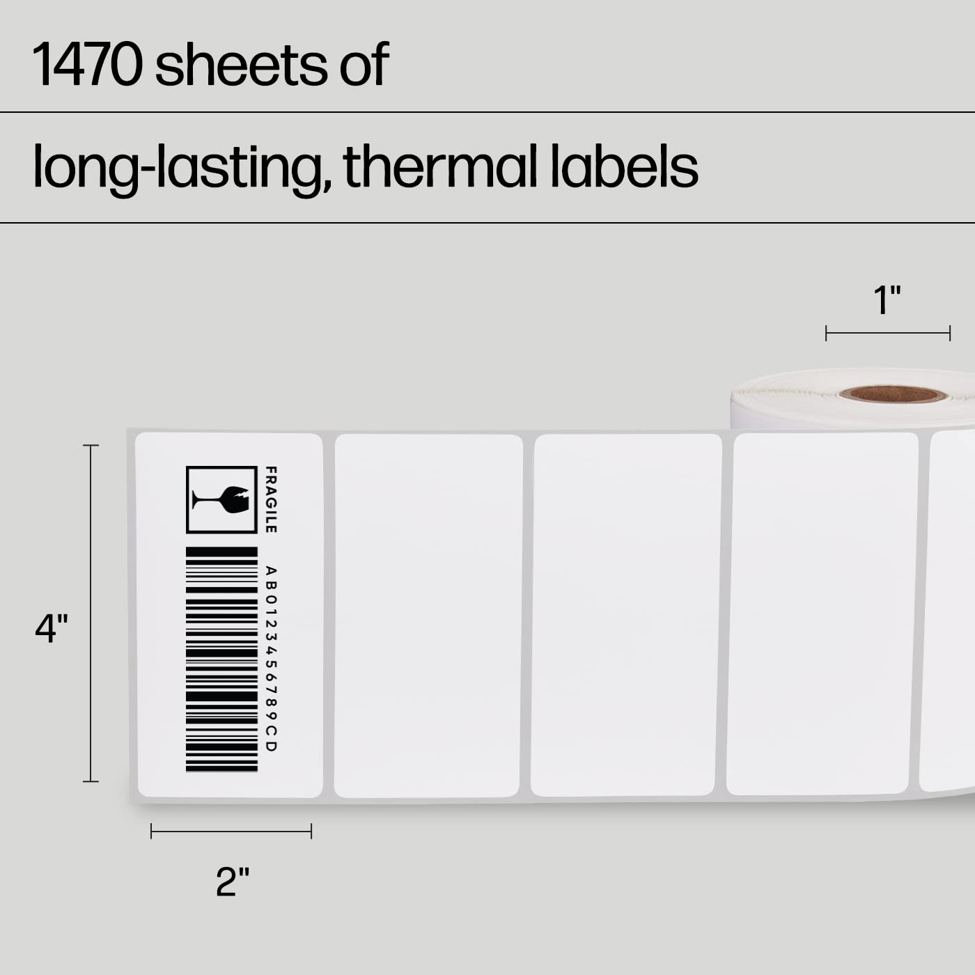 HP Direct Thermal Shipping Labels, Multipurpose Thermal Labels for Personal or Business Use for HP &#x26; Other Thermal Label Printers