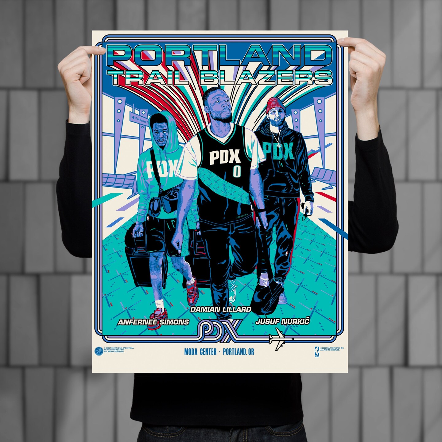 Phenom Gallery Portland Trailblazers PDX City Edition 18&#x22; x 24&#x22; Serigraph