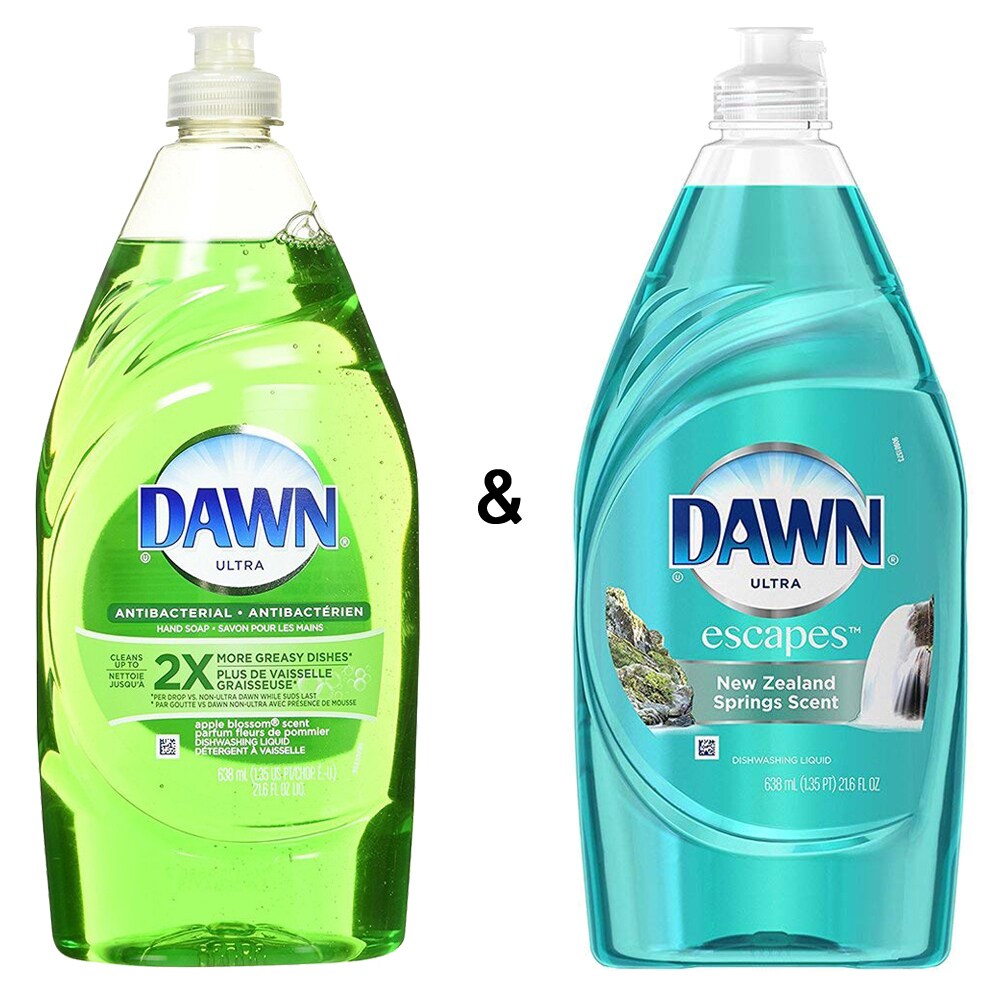 Dawn Hand Soap and Escapes New Zealand Spring Scent Dishwashing Liquid, 638ml