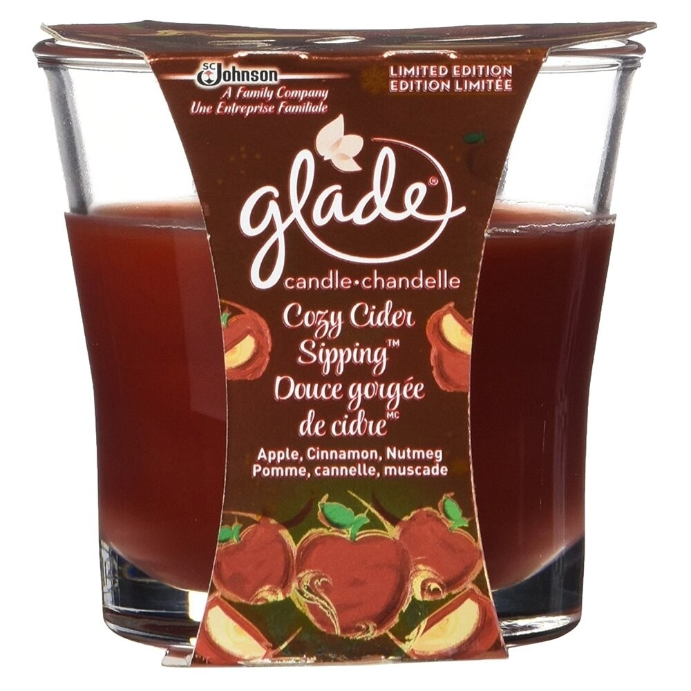 Glade   Holiday Cozy Cider Sipping Candle (Pack of 3)