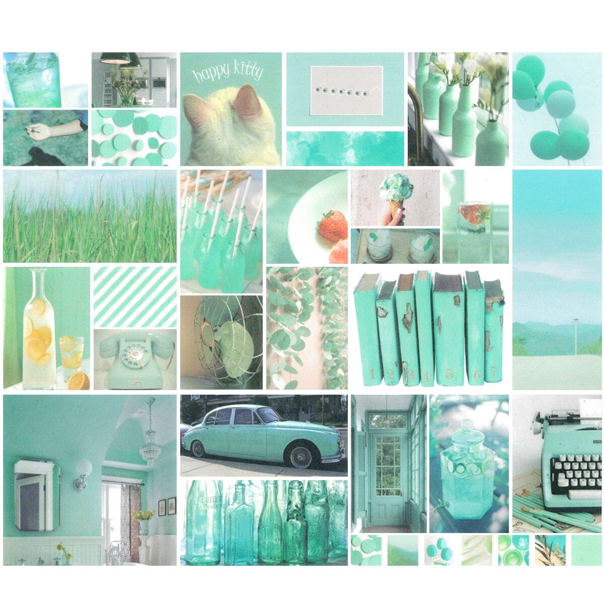 Wrapables Aesthetic Scrapbooking Washi Stickers, for DIY Arts & Crafts, Diary, Stationery, Card Making, Collages, Decals (70 pcs)