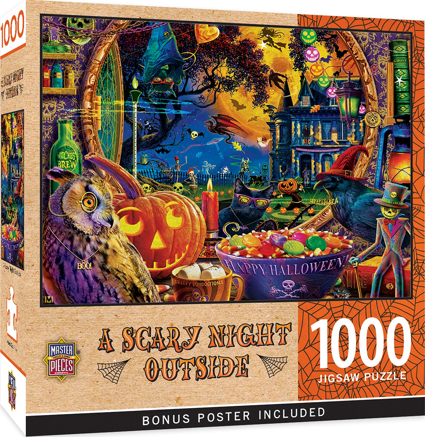 MasterPieces 1000 Piece Halloween Jigsaw Puzzle - A Scary Night Outside - 19.25&#x22;x26.75&#x22;