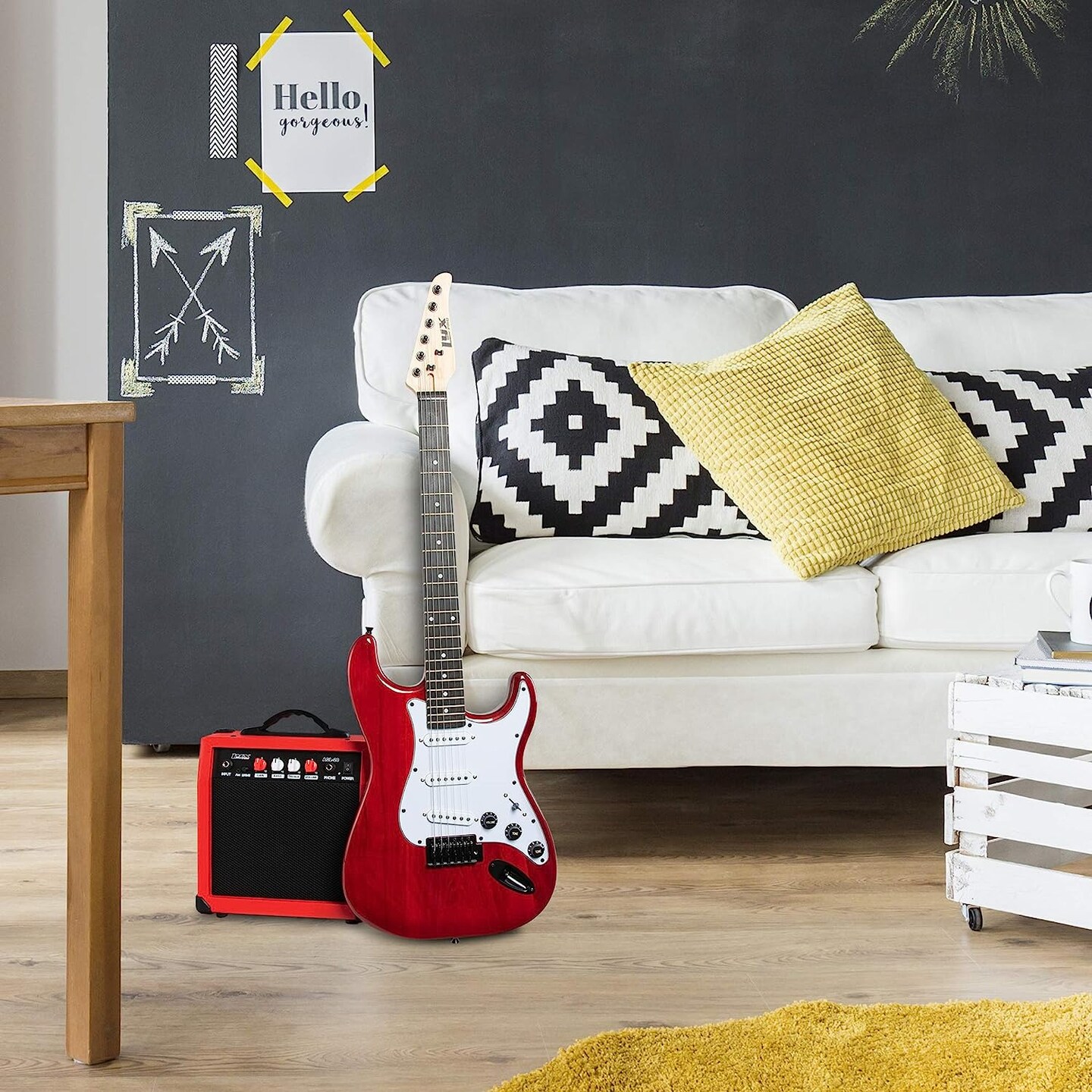 LyxPro 39" Stratocaster Solid Body Beginner Electric Guitar