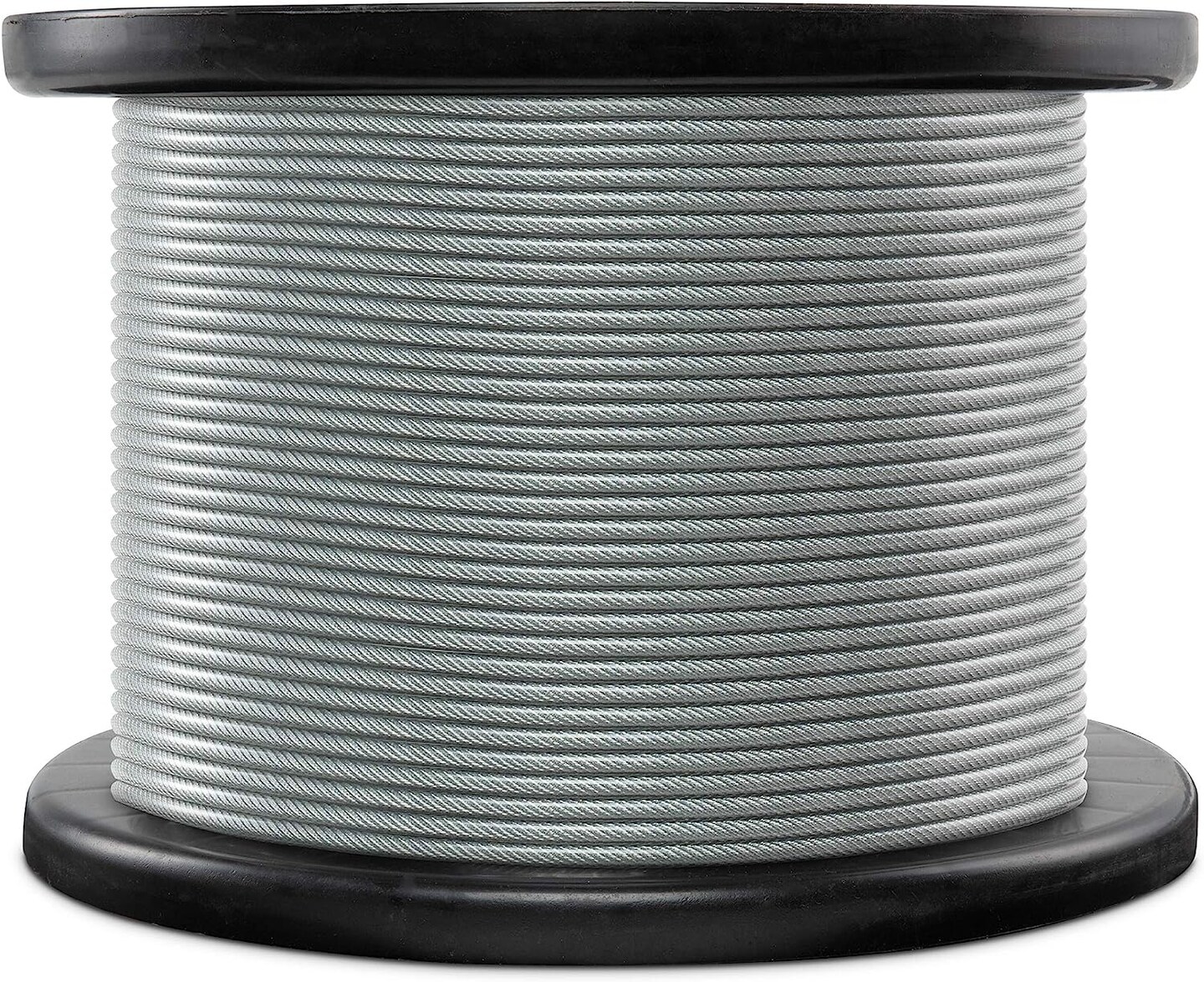 Jumbl 7x7 Wire Rope, 3/32" x 3/16" PVC Galvanized Wire, Coated Steel Aircraft Cable