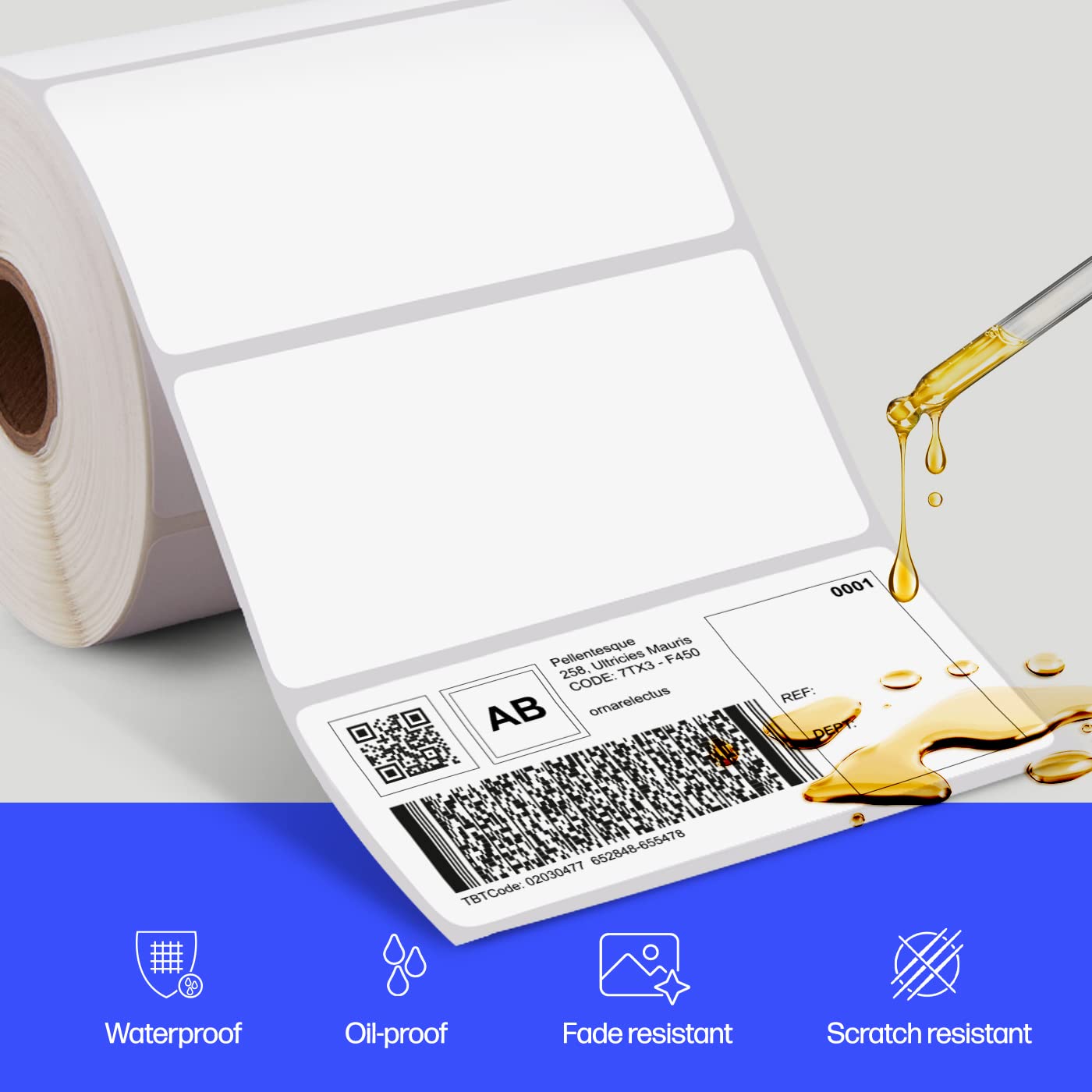 HP Direct Thermal Shipping Labels, Multipurpose Thermal Labels for Personal or Business Use for HP &#x26; Other Thermal Label Printers