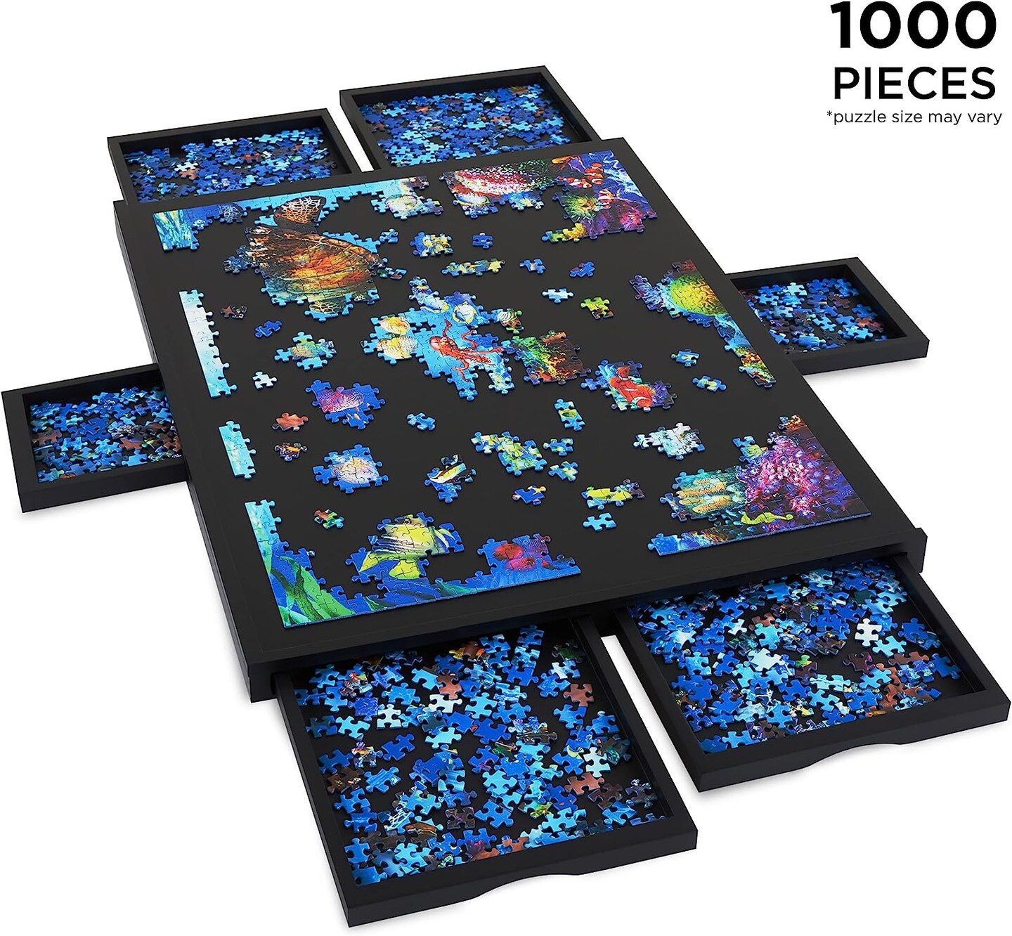 Jumbl 1000 Piece Puzzle Board, 23” x 31” Wooden Jigsaw Puzzle