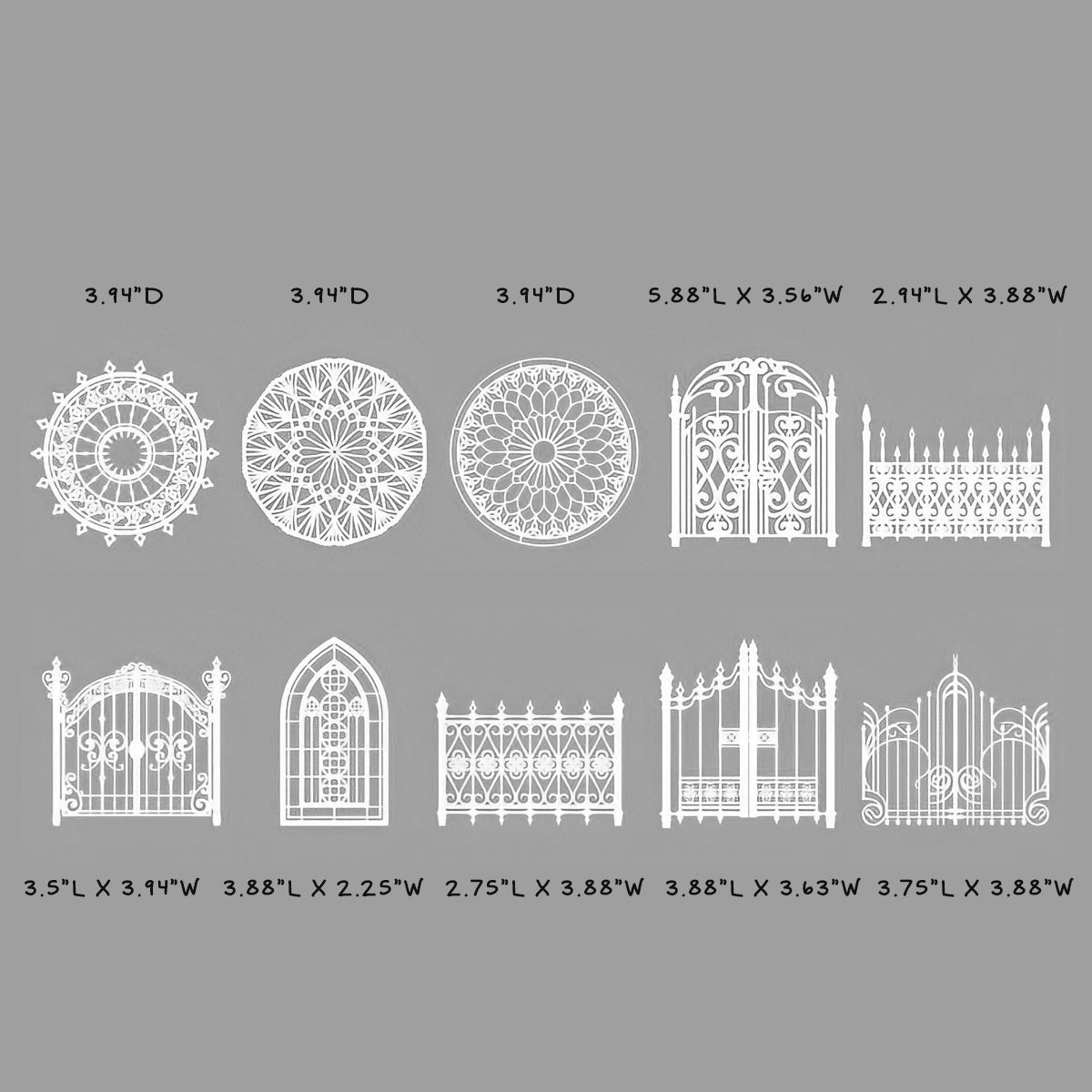 Wrapables Hollow Lace Paper for Arts &#x26; Crafts, Scrapbooking, Stationery, Photo Albums (Set of 2)