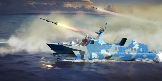 Trumpeter  1/144 PLAN TYPE 22 MISSILE BOAT 1/144 Plastic Model