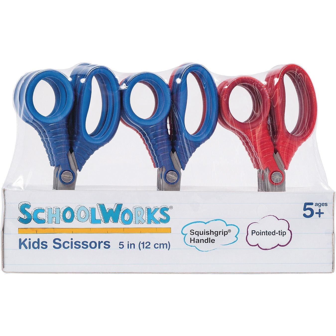 SchoolWorks® 5 Kids Scissors, Pointed Tip (Pack of 12)