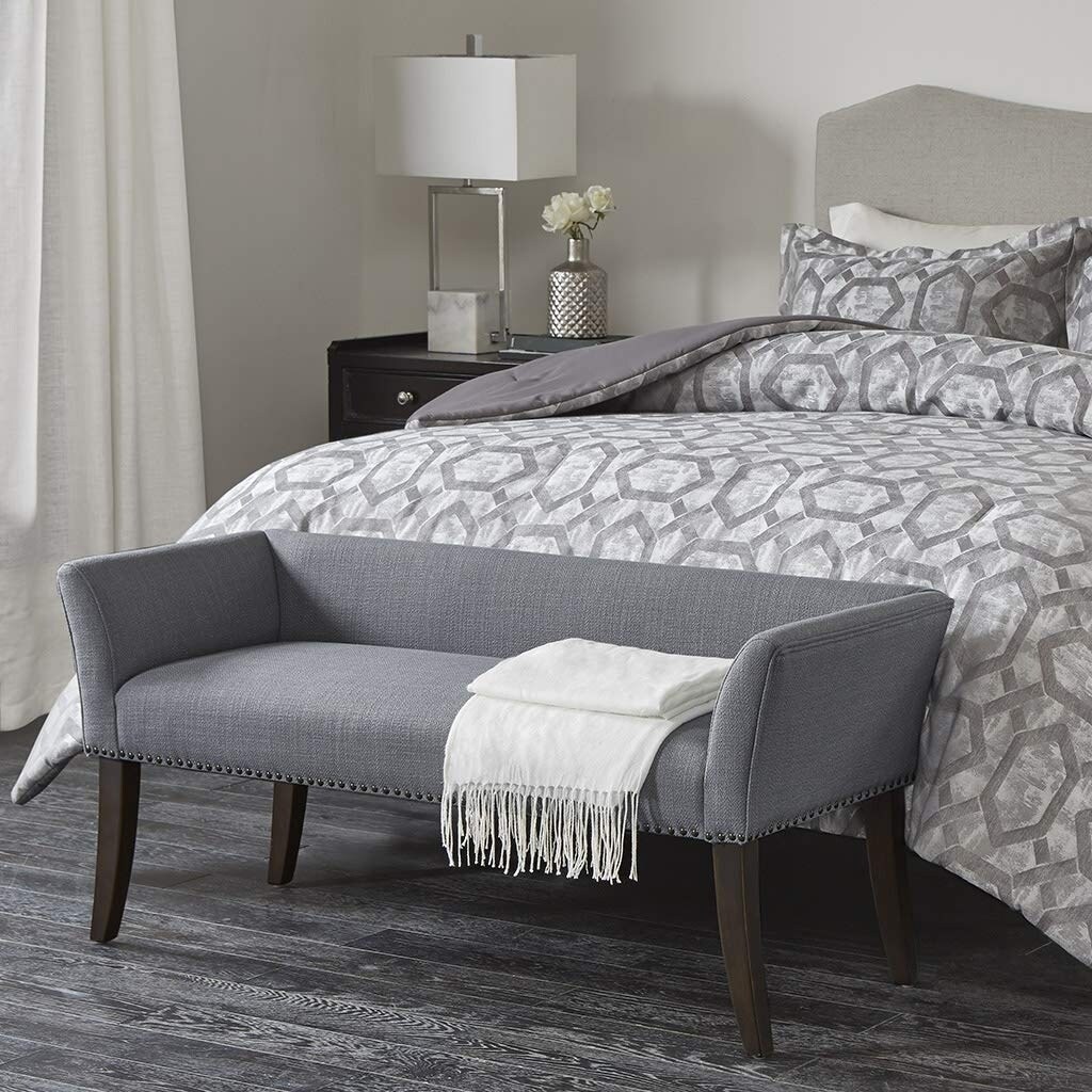 Madison Park Welburn Accent Bench Blue See Below