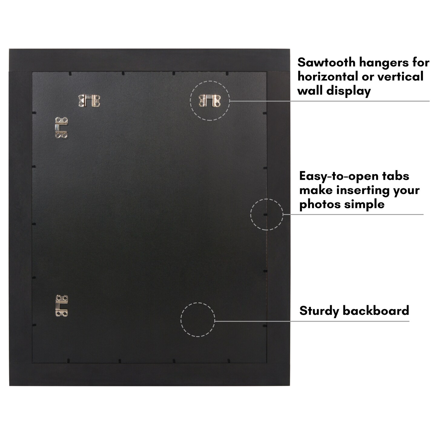 Americanflat Picture Frame - Rustic Picture Frame with Textured Engineered Wood, Shatter Resistant Glass and Easel Back - Horizontal and Vertical Display