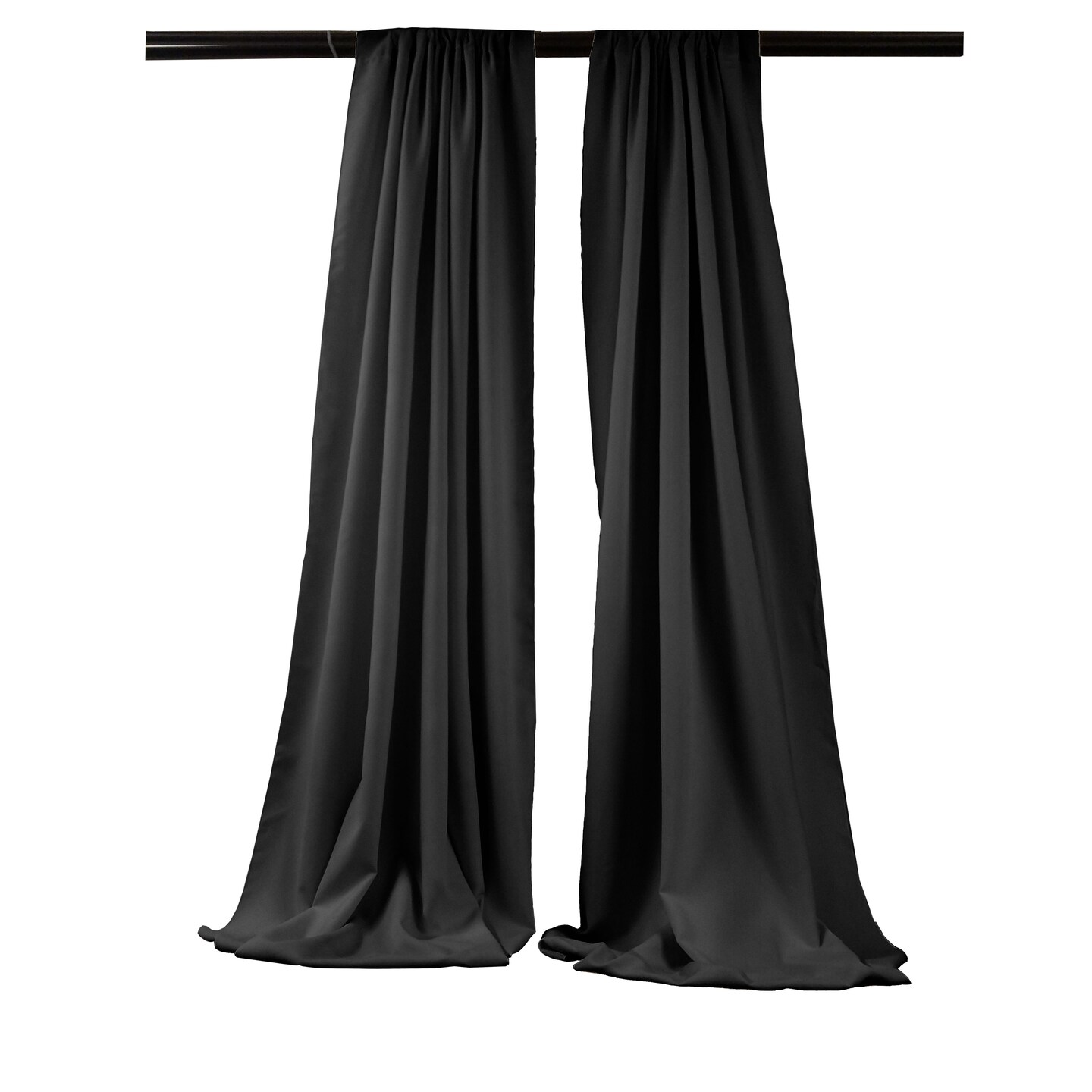 Pack of 2 Polyester Poplin Backdrop Drapes 96 x 58 Inch Semi-Opaque Event Panels