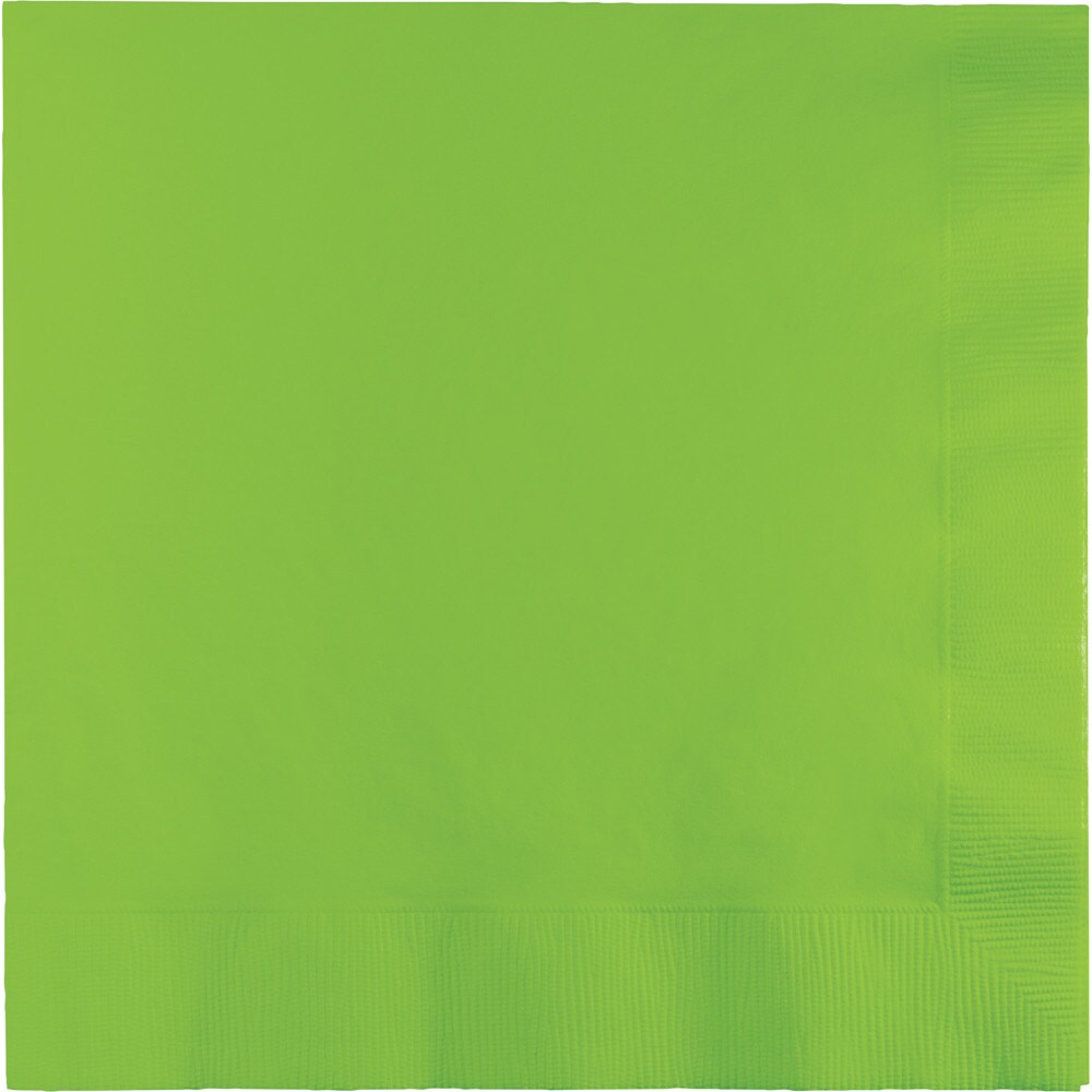 Party Central 2-Ply Disposable Luncheon Napkins - 6.5" - Fresh Lime Green - Club Pack of 600