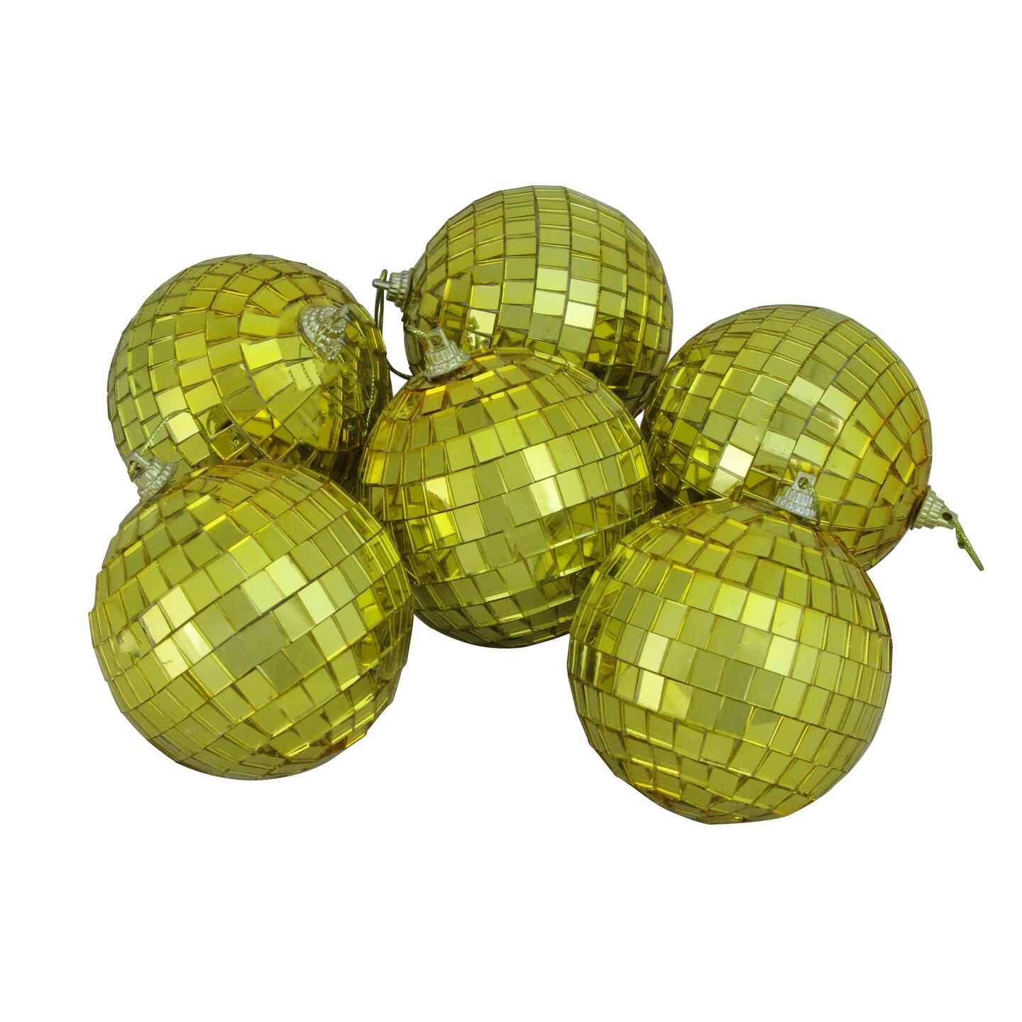 Northlight Mirrored Christmas Ball Ornaments 3.25&#x22; (80mm) - Gold - 6ct