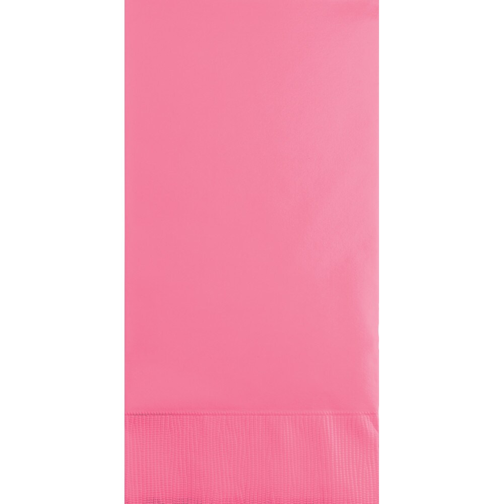 Party Central Club Pack of 192 Candy Pink Solid 3-Ply Disposable Party Paper Napkins 8&#x22;