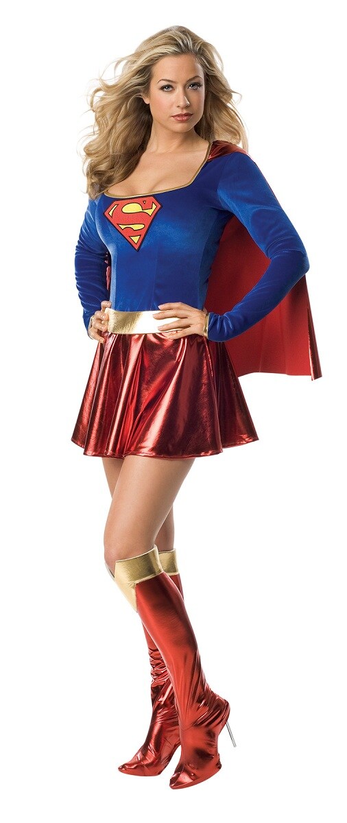 The Costume Center Red and Blue Supergirl Women Adult Halloween Costume - Small