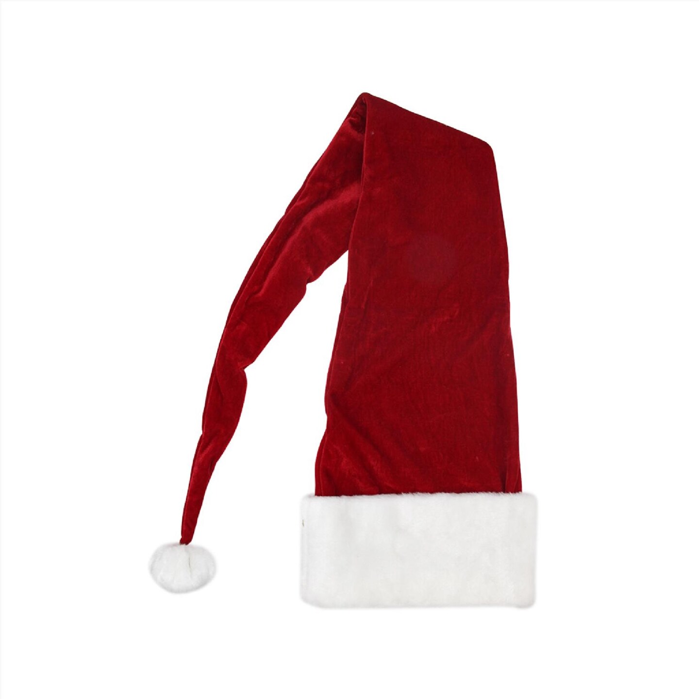 Northlight Unisex Adult Christmas Long Santa Hat - One Size  - Red and White