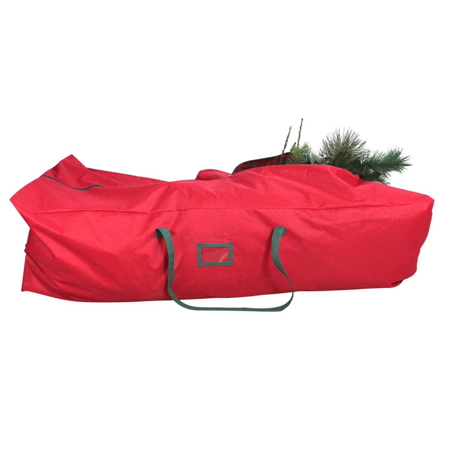 Northlight 7.5&#x2019; Red and Green Rolling Artificial Christmas Tree Storage Bag