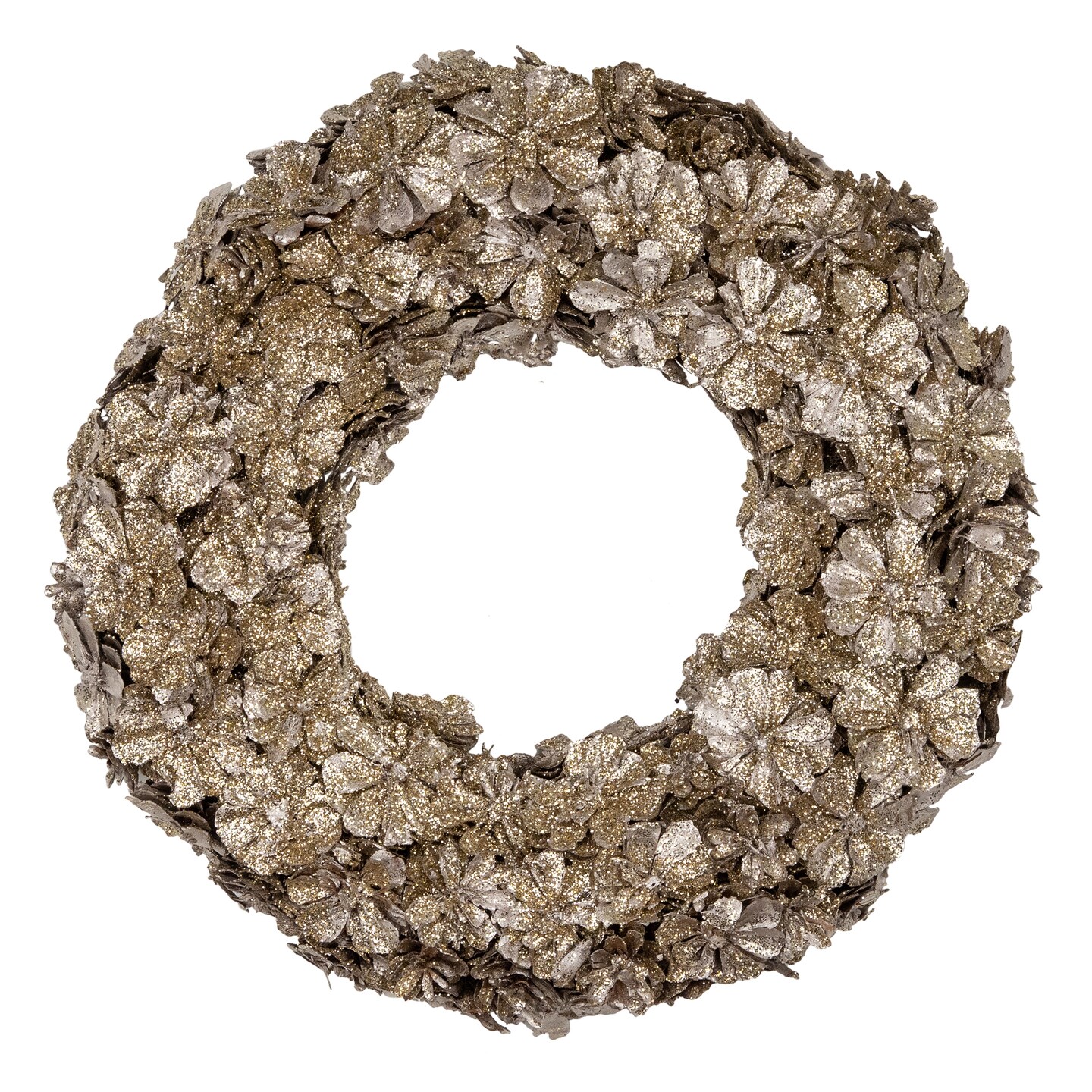 Northlight Gold Glitter Pine Cone Artificial Christmas Wreath, 12-Inch