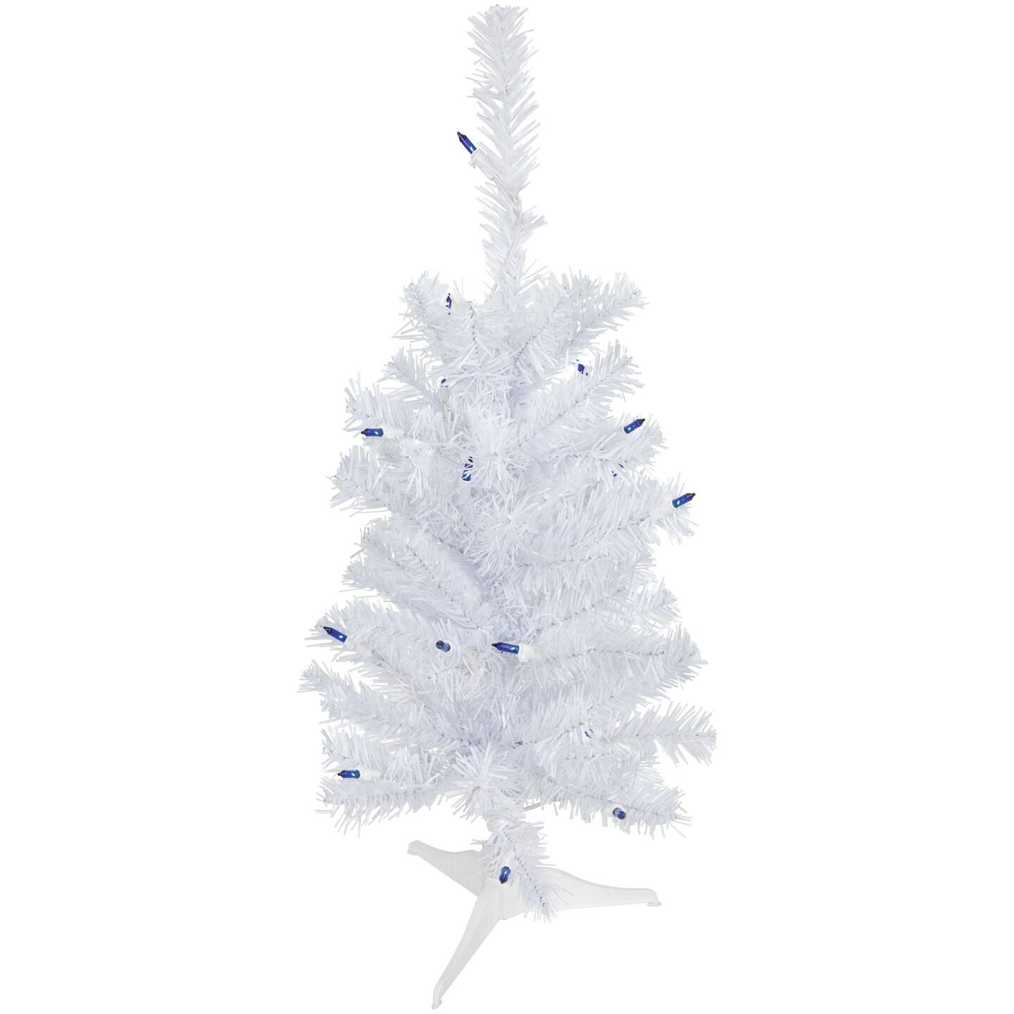 Northlight Pre-Lit Slim Woodbury White Pine Artificial Christmas Tree - 2&#x27; - Blue Lights