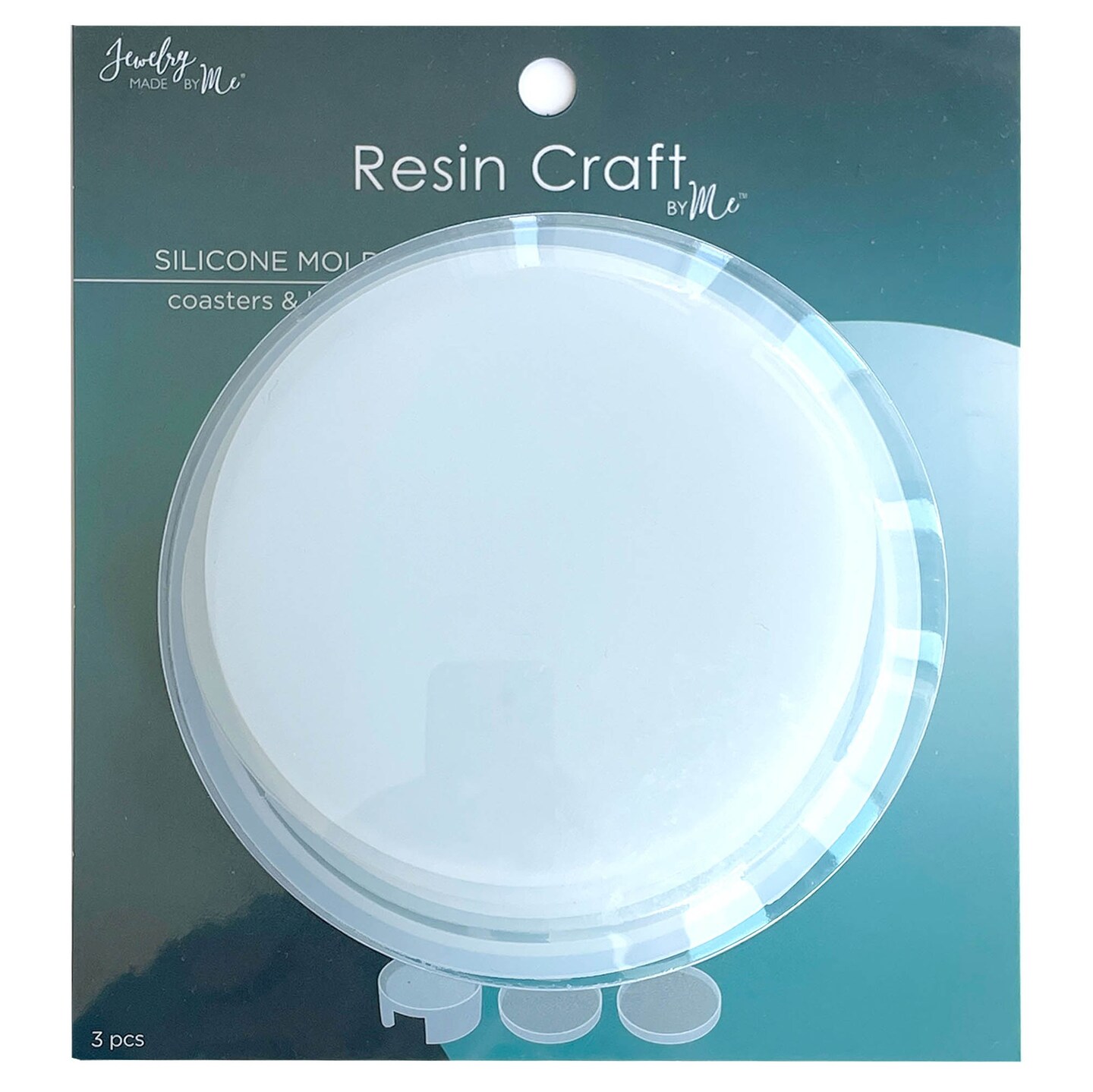 Jewelry Made By Me Resin Craft Silicone Mold-Round Coasters With Holder, 3 Pieces