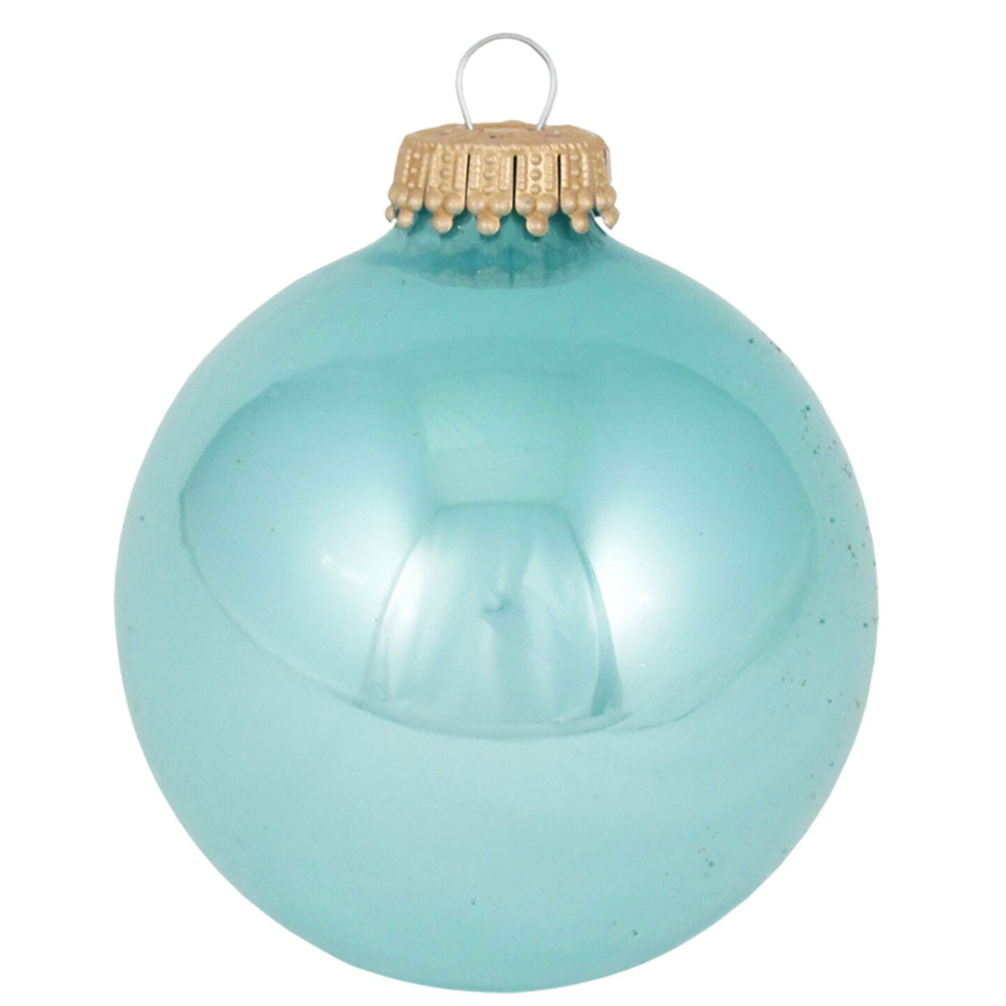 Christmas by Krebs 8ct Water Lily Shiny Glass Christmas Ball Ornaments 2.5" (67mm)