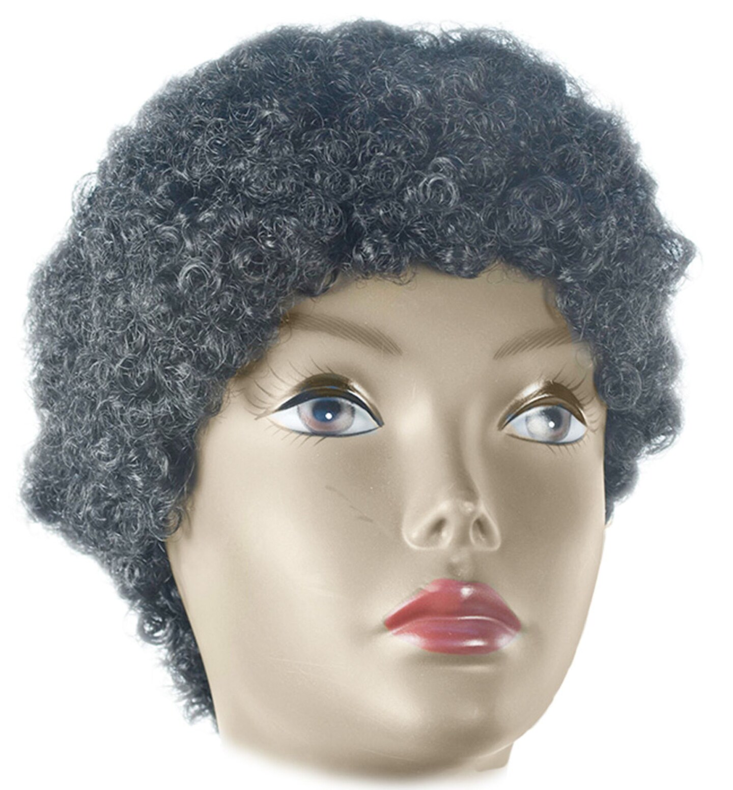 The Costume Center Medium Brown and Red O.B. Short Afro Women Adult Halloween Wig Costume Accessory One Size