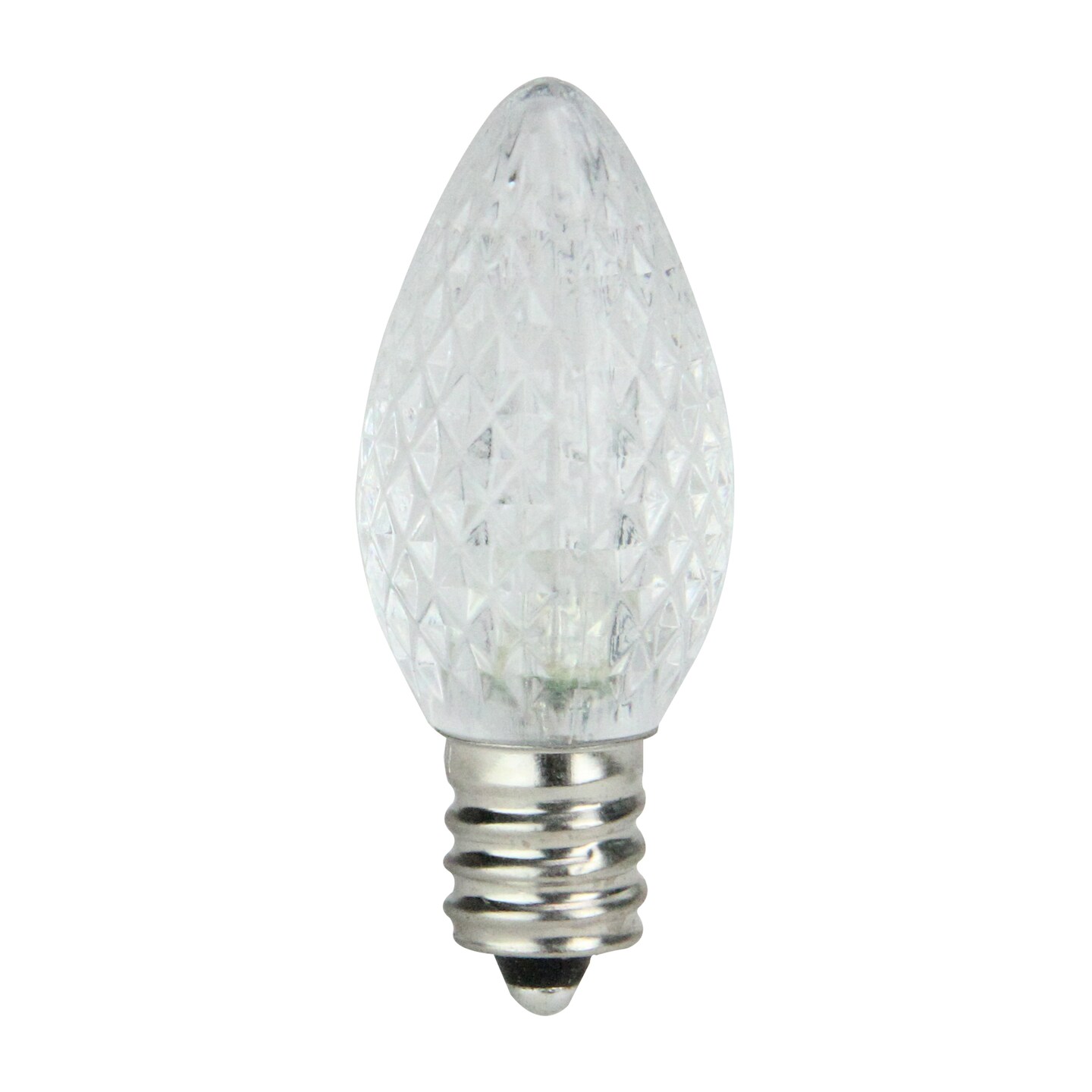 Vickerman LED C7 Replacement Christmas Light Bulbs - Pure White - Pack of 25