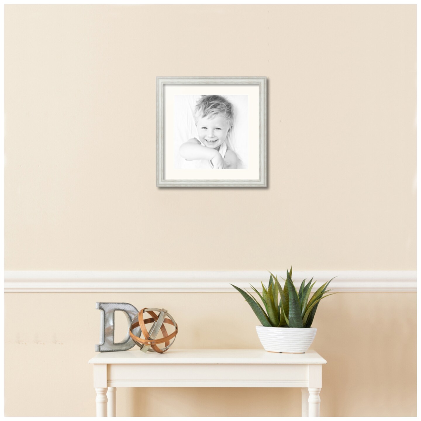 ArtToFrames 16x16" Matted Picture Frame with 12x12" Single Mat Photo Opening Framed in 1.25" White and 2" Mat (FWM-4098-16x16)