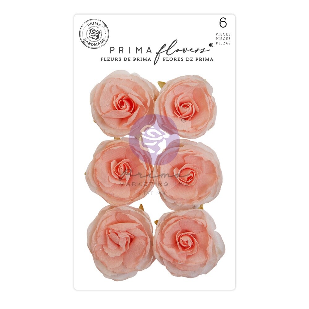 Prima Marketing Fabric Flowers-Peachy Keen/The Plant Department