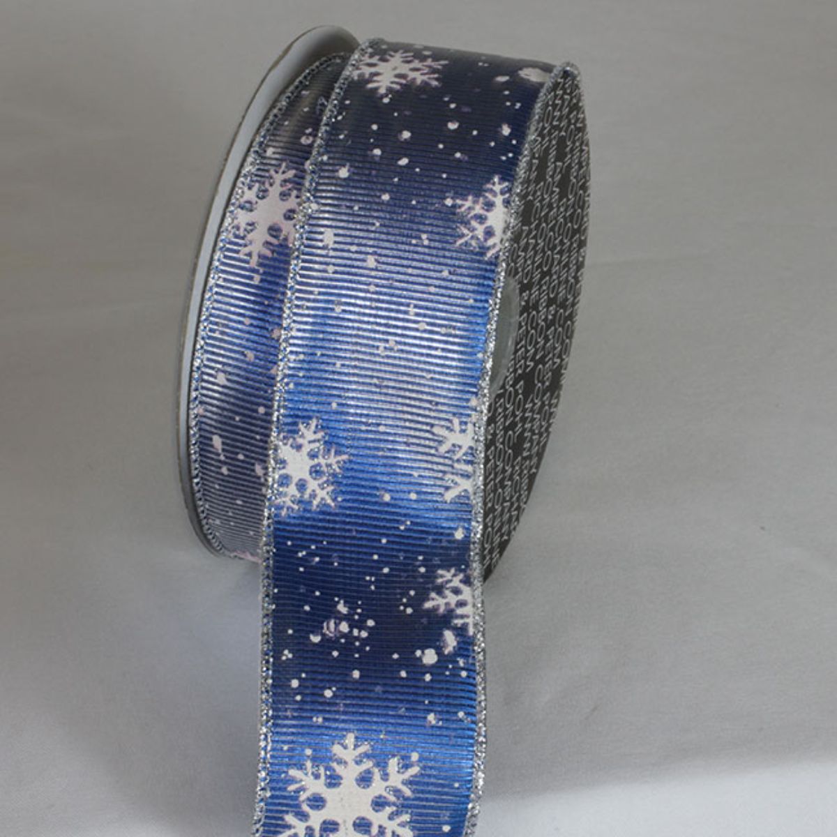 The Ribbon People Royal Blue and White Snowflakes Wired Craft Ribbon 2&#x22; x 20 Yards
