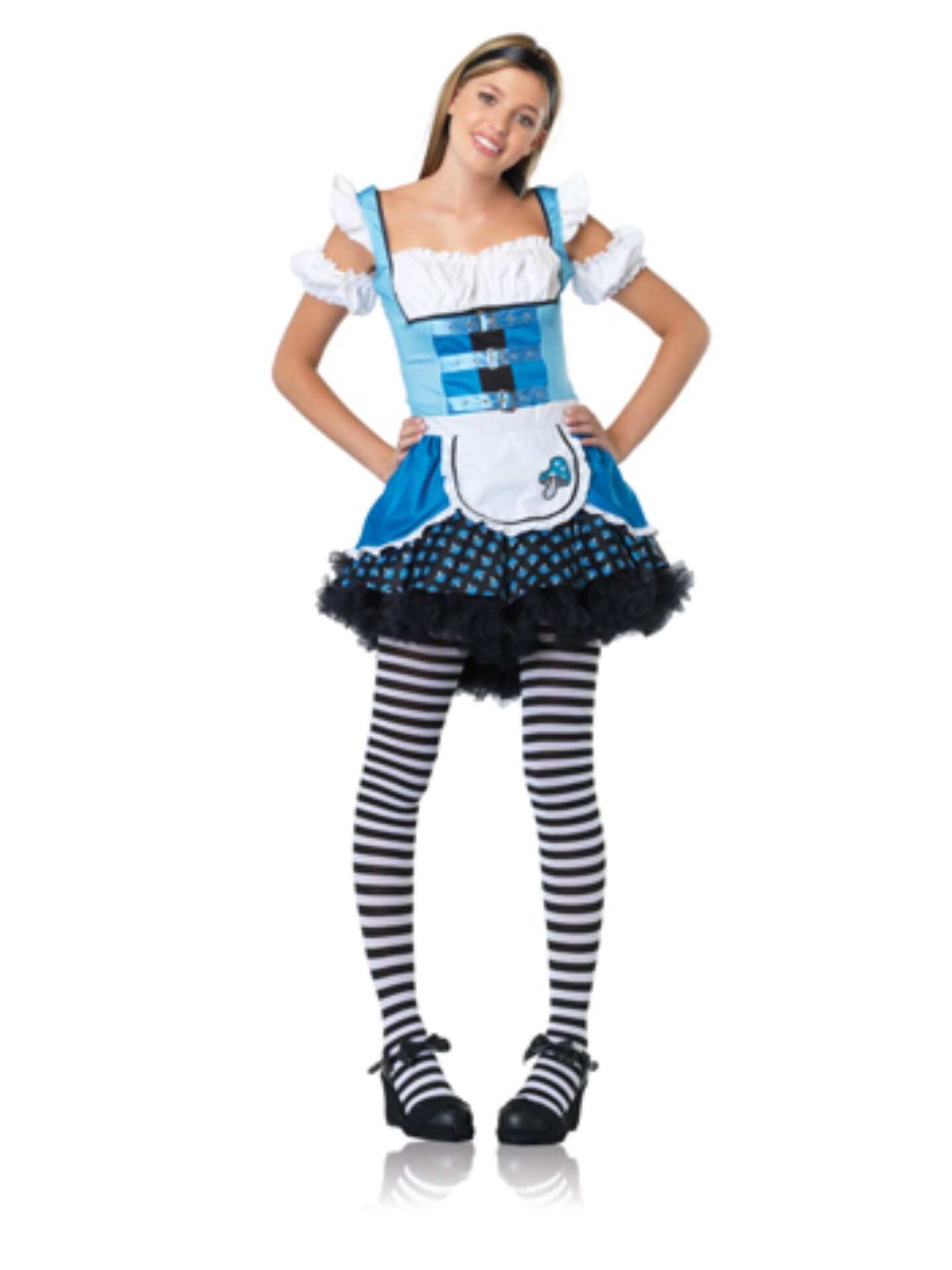 The Costume Center White and Blue Mushroom Alice Teen Halloween Costume - Large