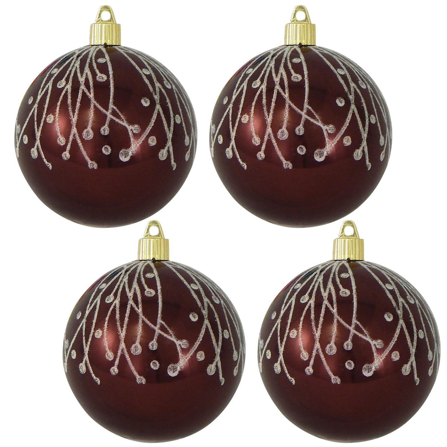 Christmas by Krebs 4ct Brown Shatterproof Christmas Ball Ornament 4 ...