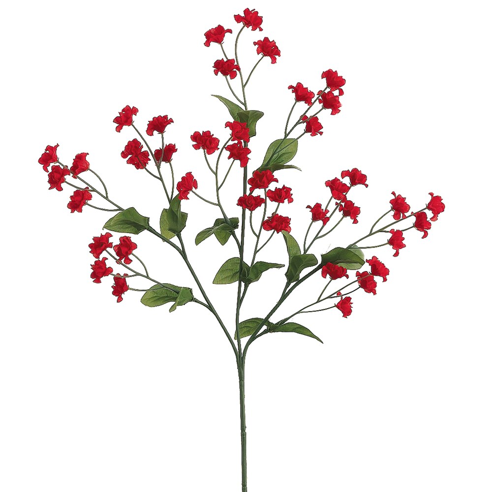 Allstate 19&#x22; Red Double Baby&#x27;s Breath Artificial Flower Spray