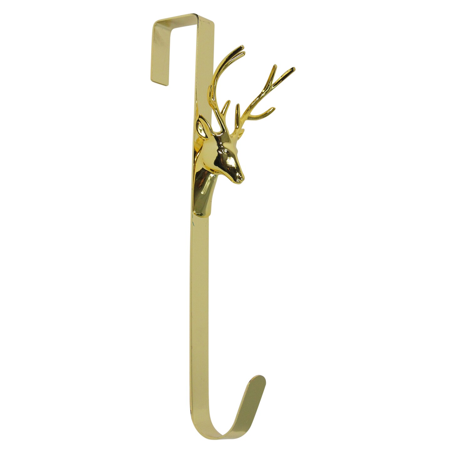 Northlight Reindeer Over the Door Christmas Wreath Hanger - 15.25&#x22; - Gold