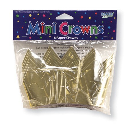Party Central Club Pack of 72 Gold Mini Foil Paper Crown Children's Party Hats - One Size