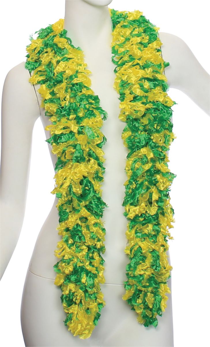 The Costume Center 72&#x22; Green and Yellow Featherless Boa Halloween Costume Accessory