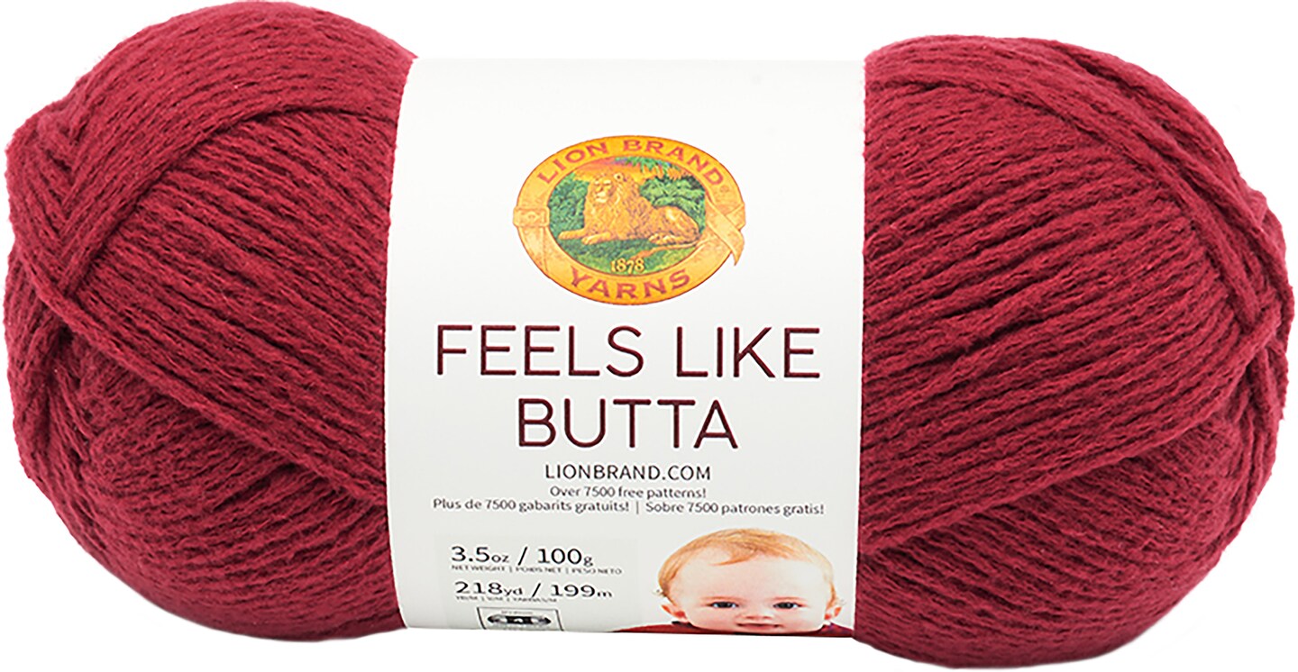 Lion Brand Feels Like Butta Yarn-cranberry : Target