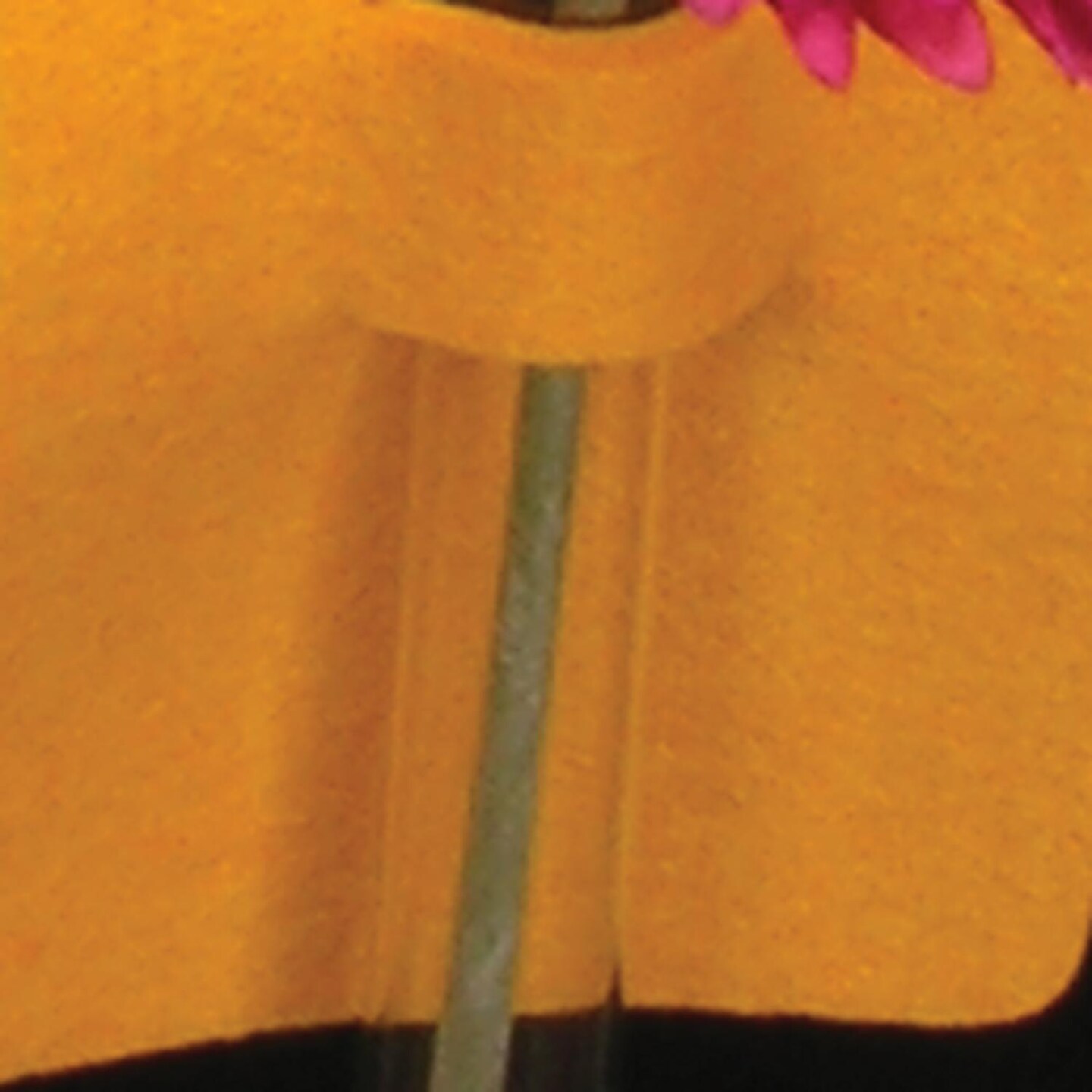 The Ribbon People Club Pack of 16 Bright Yellow Felt with Glass Flower Vases 4&#x22;