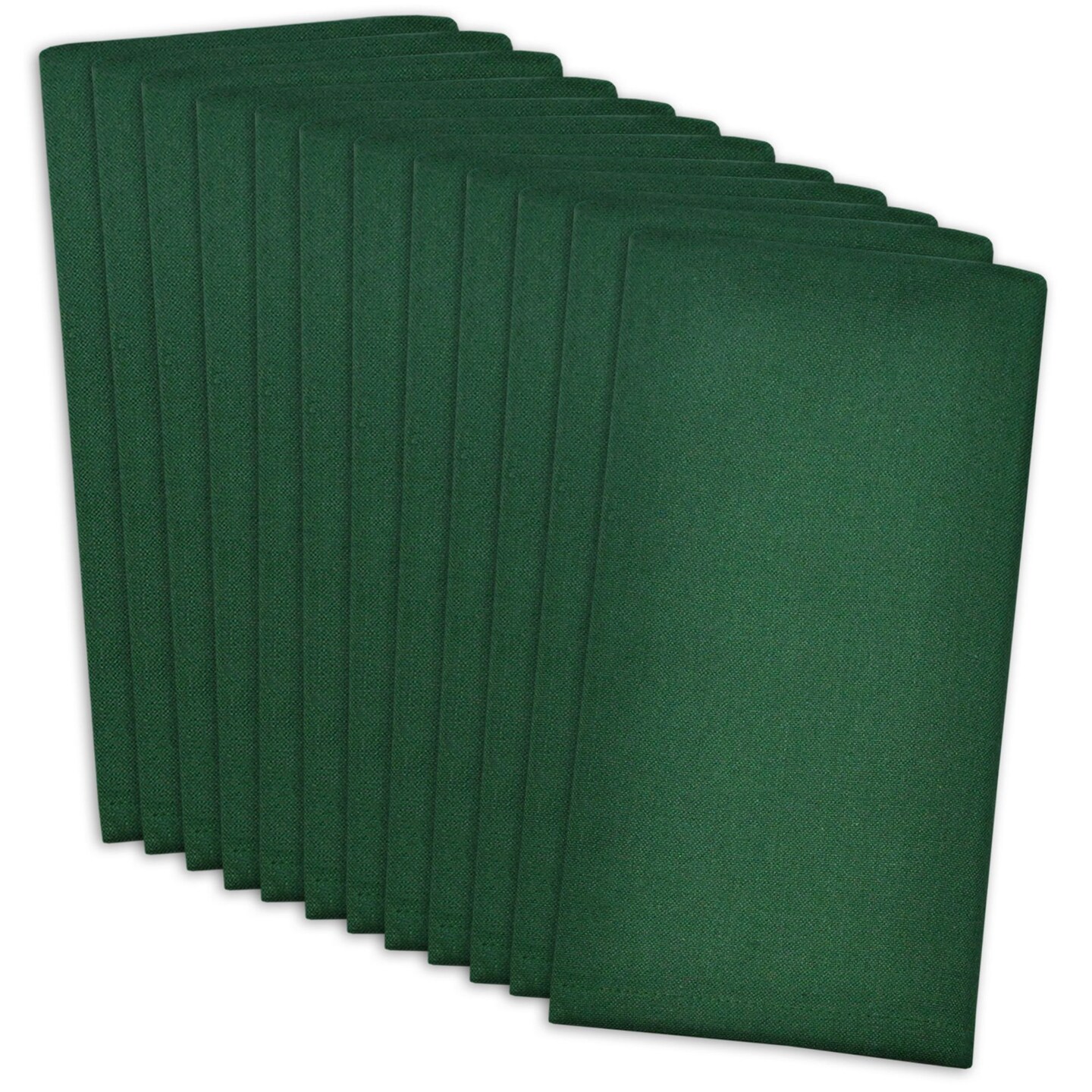 Contemporary Home Living Club Pack of 12 Hunter Green Solid Pattern Buffet Dinner Square Napkins 16&#x22;
