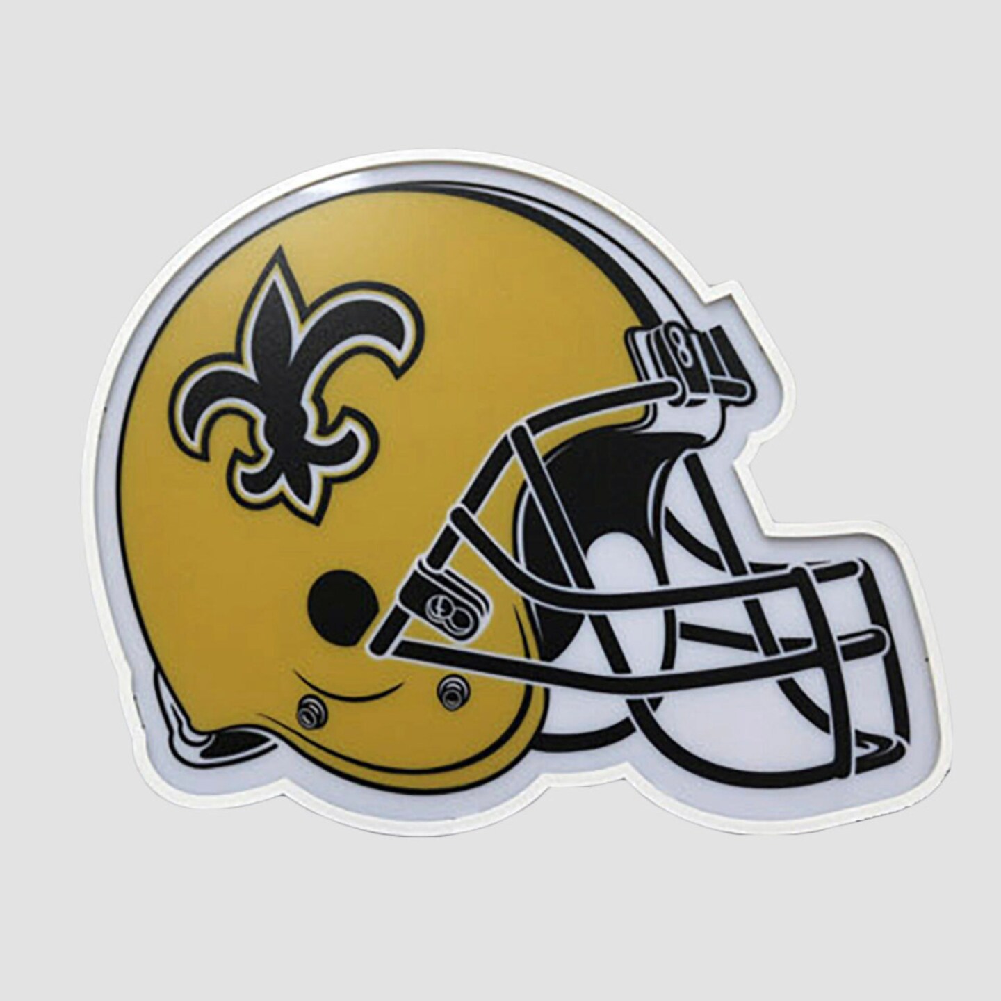 The Memory Company 13.5&#x22; Gold and Black NFL New Orleans Saints LED Helmet Lamp