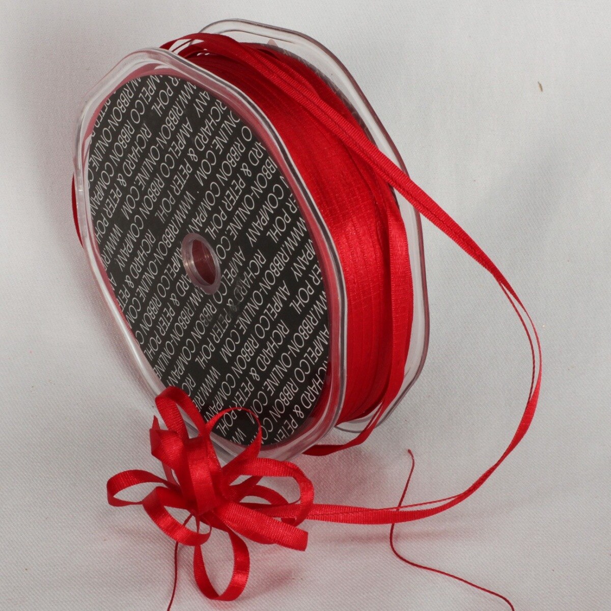 The Ribbon People Red Woven Drawstring Edge Craft Ribbons 0.12" x 200