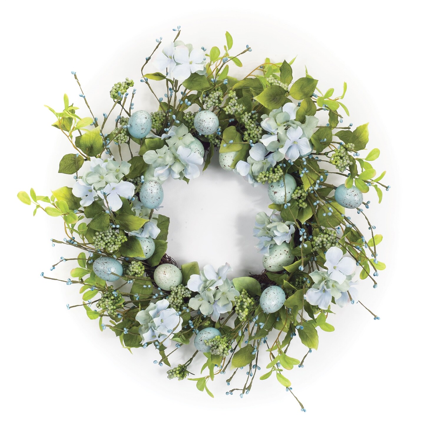 Diva At Home Egg Twig Spring Floral Wreath, 22-Inch