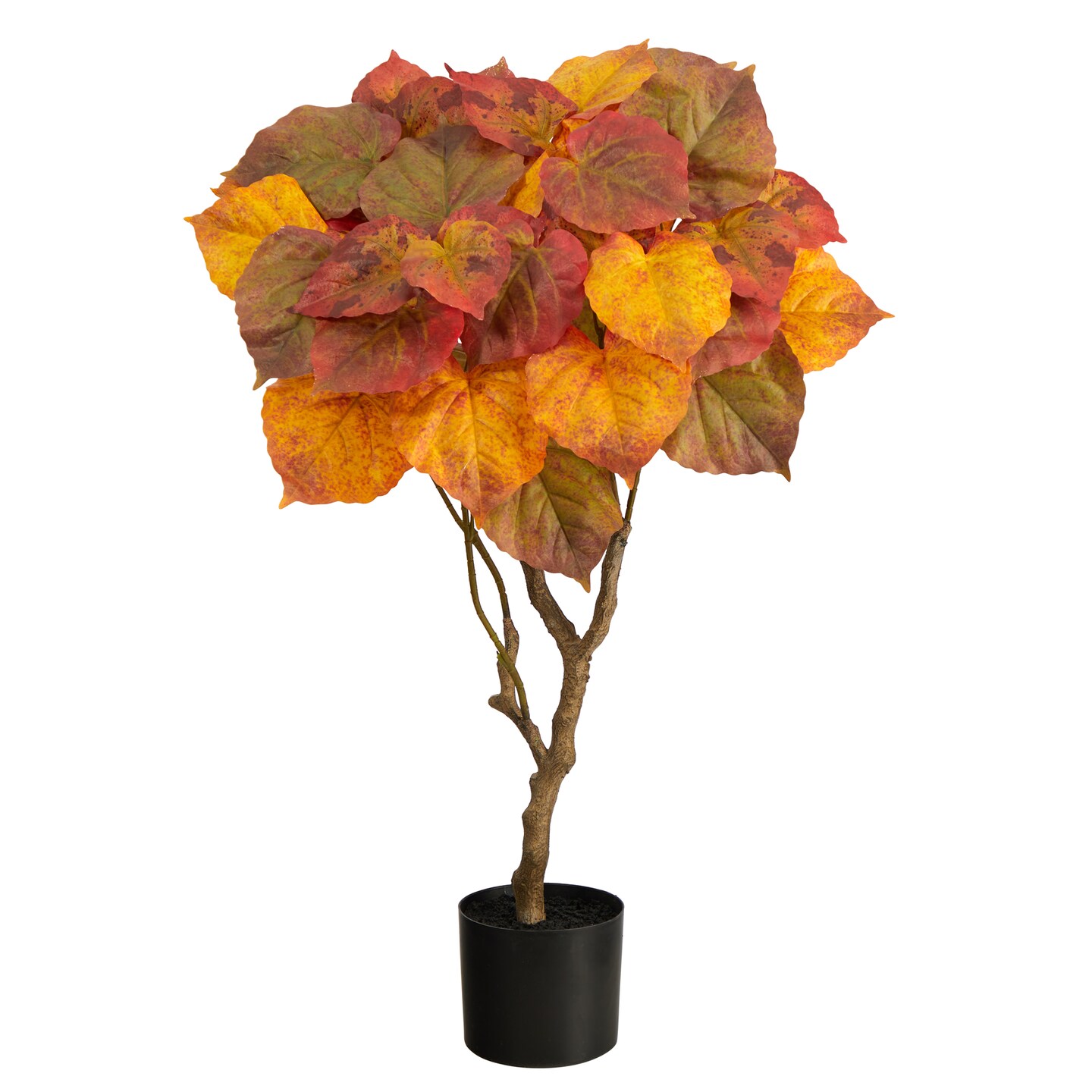 Nearly Natural 3’ Fall Harvest Umbrella Ficus Artificial Potted Tree