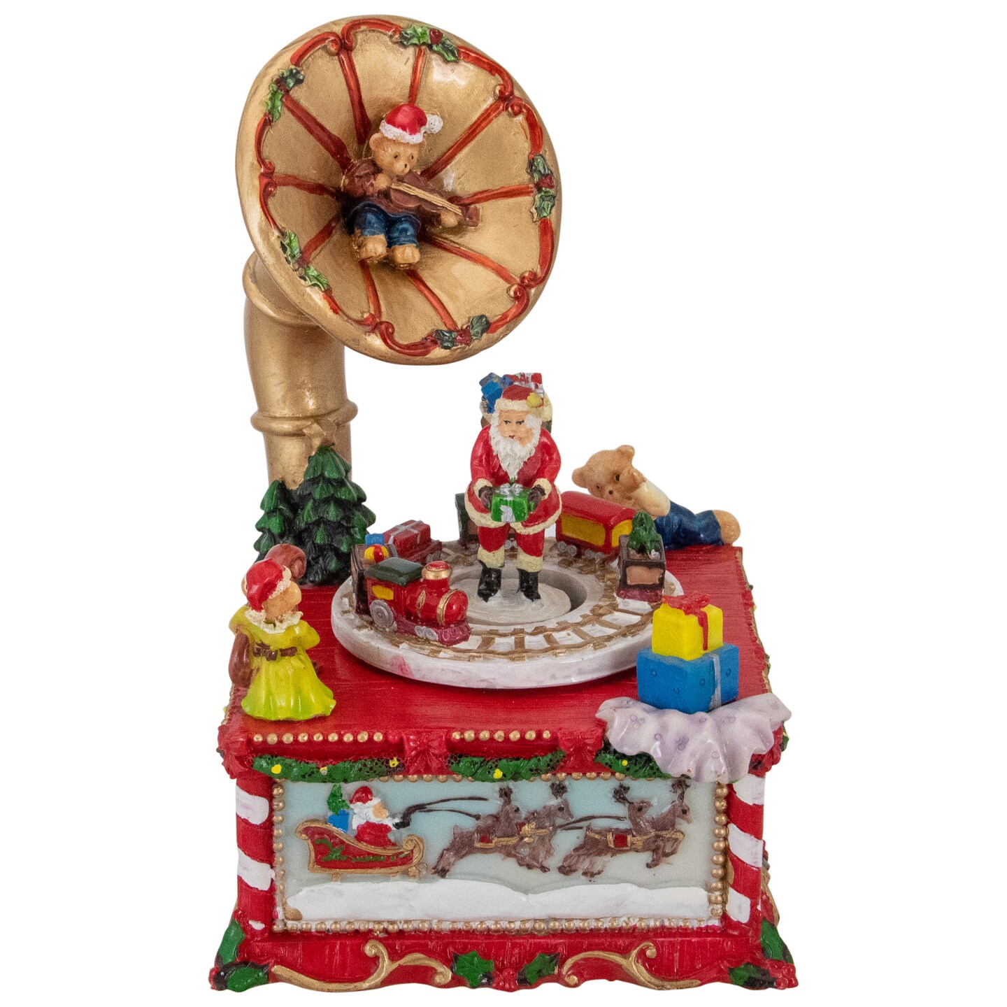 Northlight Santa Claus on Phonograph Musical Christmas Decoration - 7&#x22;