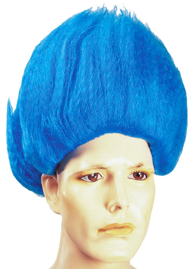 The Costume Center Sea Blue Troll Wig Men Adult Halloween Costume Accessory