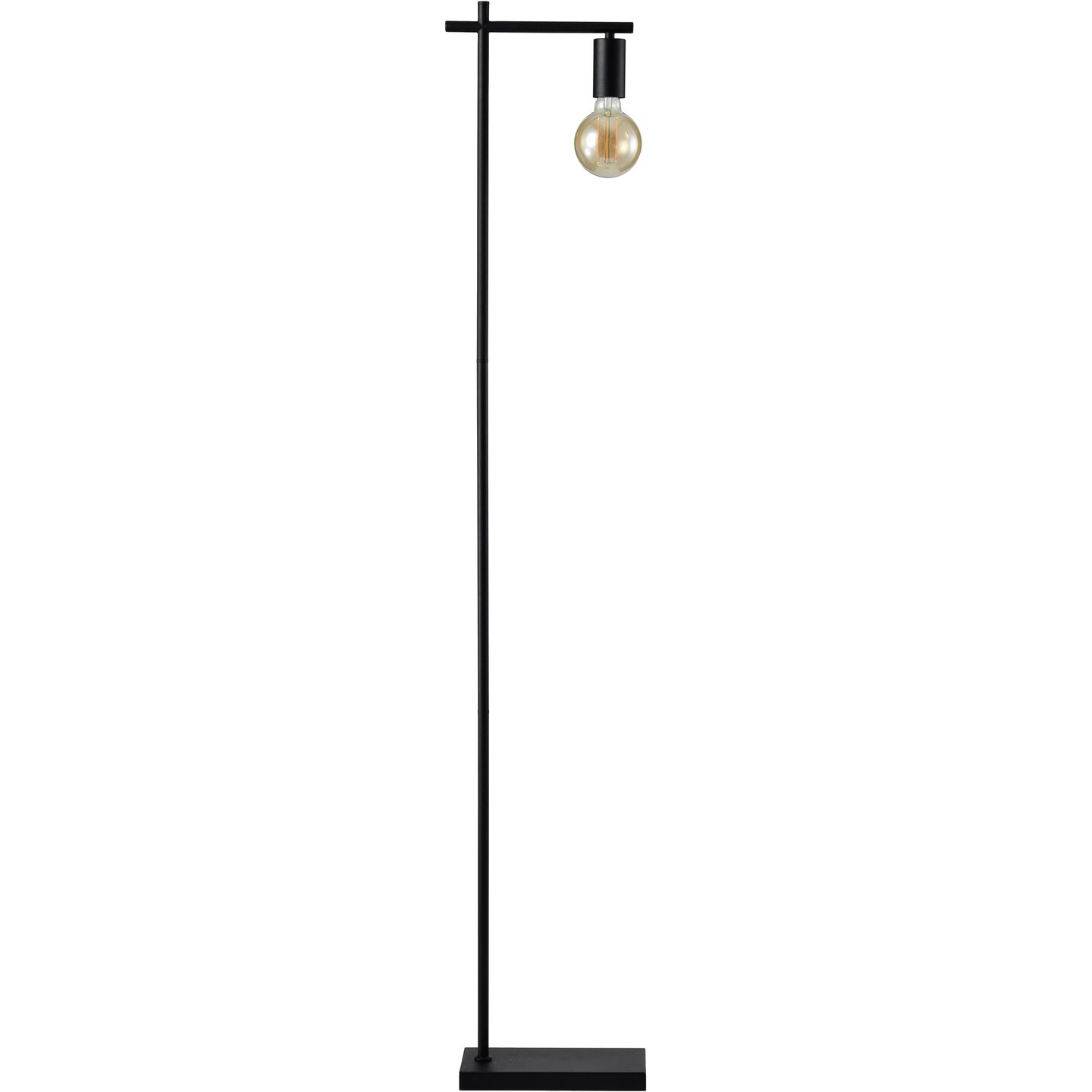 Signature Home Collection 60.25&#x22; Black Industrial Style Floor Lamp